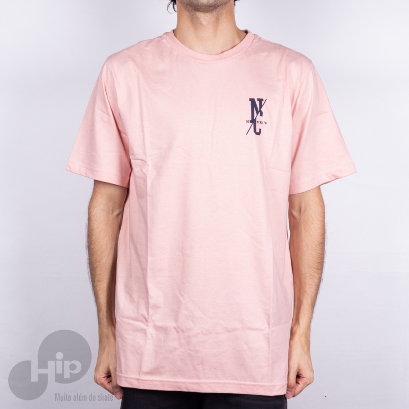 Camiseta New Skate Esp Nc Rosa
