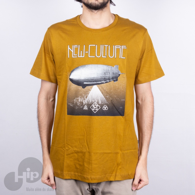Camiseta New Skate New Zeppelin Bege