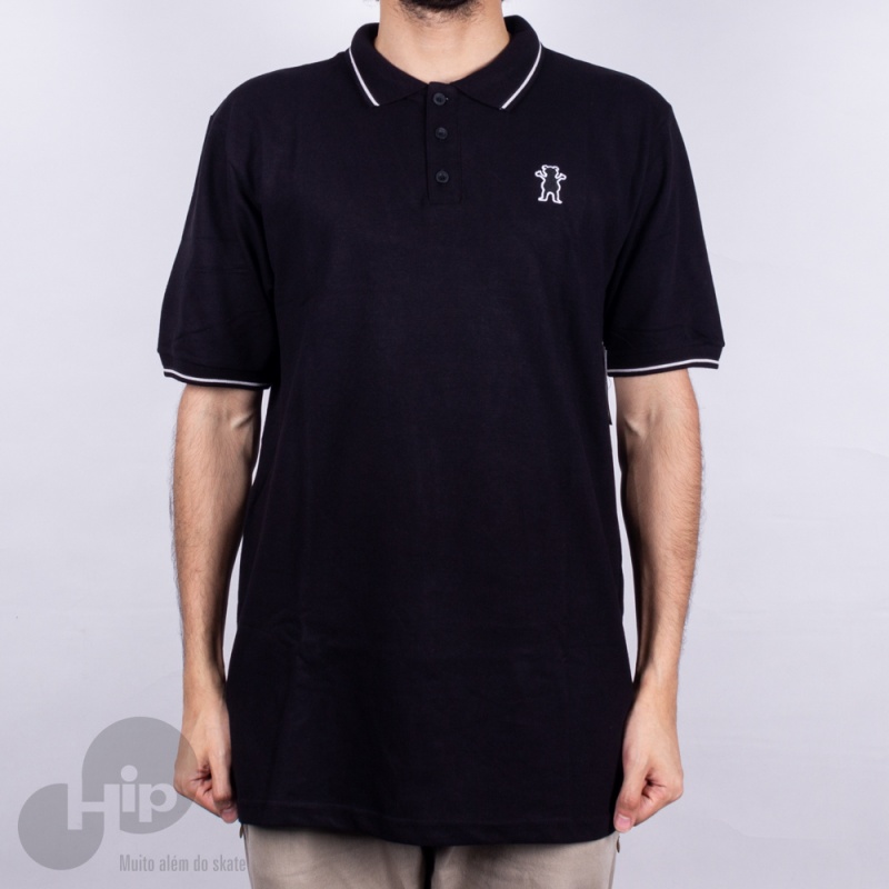 Camiseta Polo Grizzly Preta