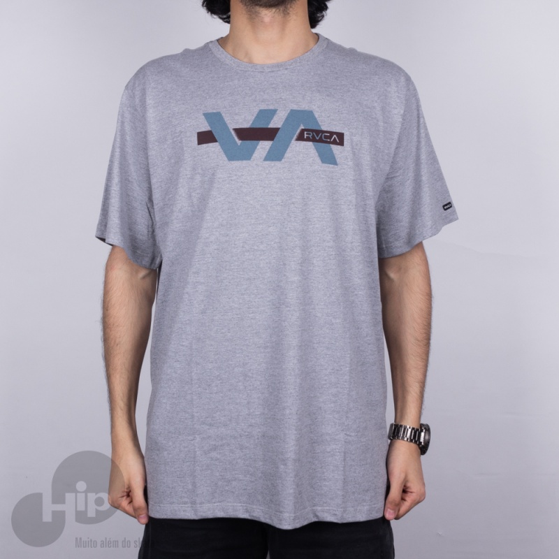 Camiseta Rvca Random Box Large Cinza Claro