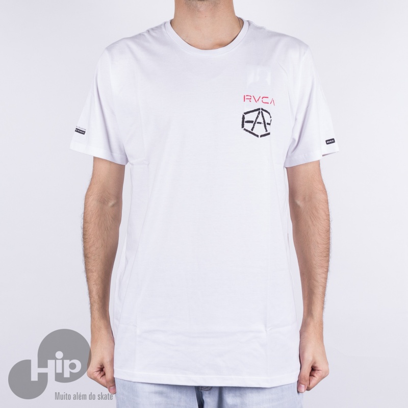 Camiseta Rvca Andrew Reynolds Stencil Branca