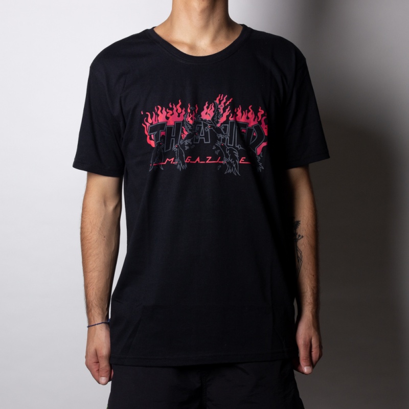 Camiseta Thrasher Crows Preto