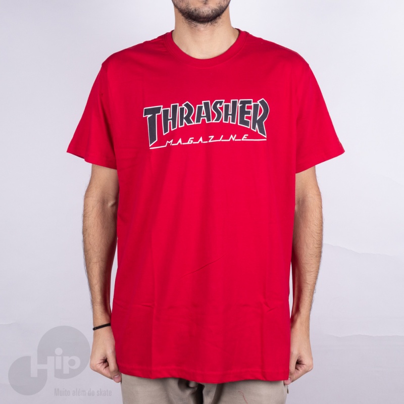 Camiseta Thrasher Outlined Vermelha