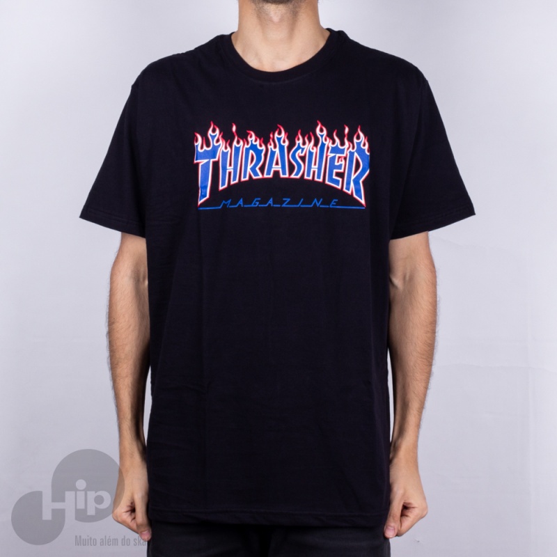 Camiseta Thrasher Patriot Preta