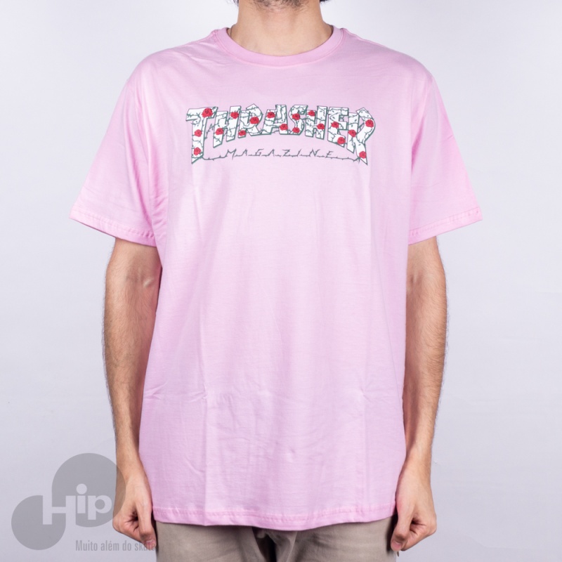 Camiseta Thrasher Roses Rosa