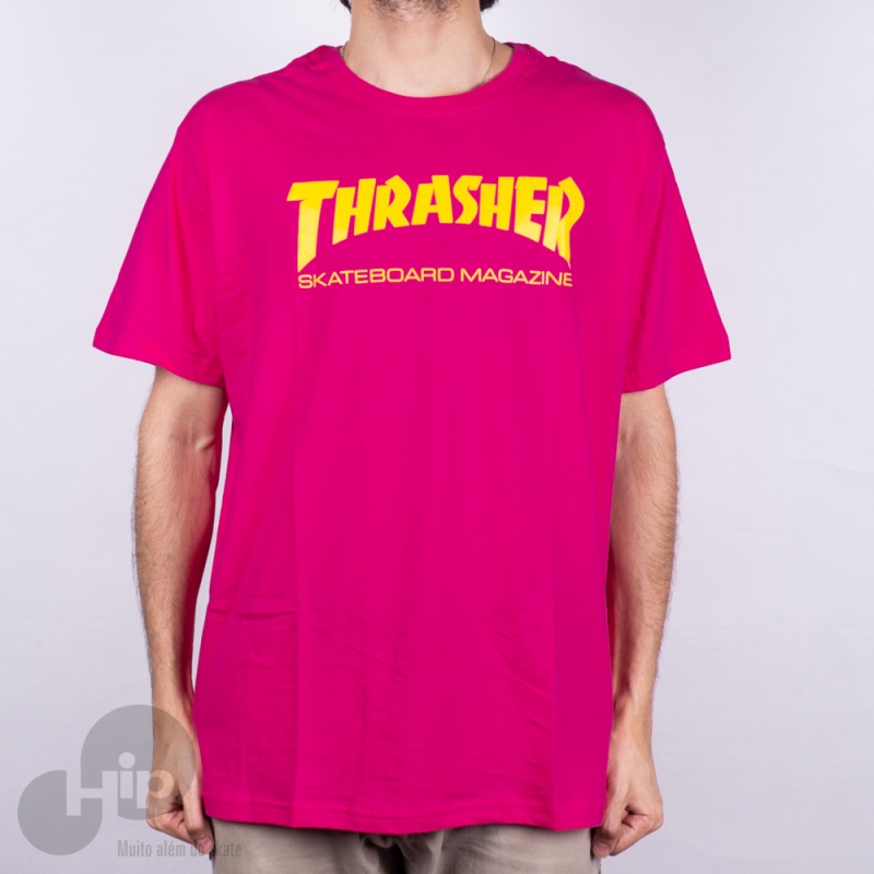 Camiseta Thrasher Skate Mag Rosa