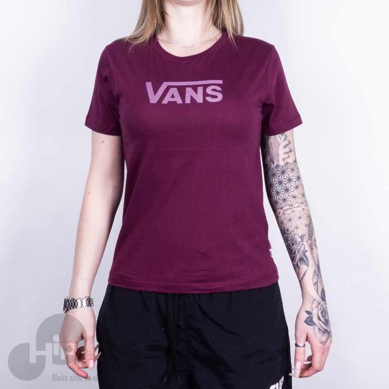 camiseta vans feminina vinho