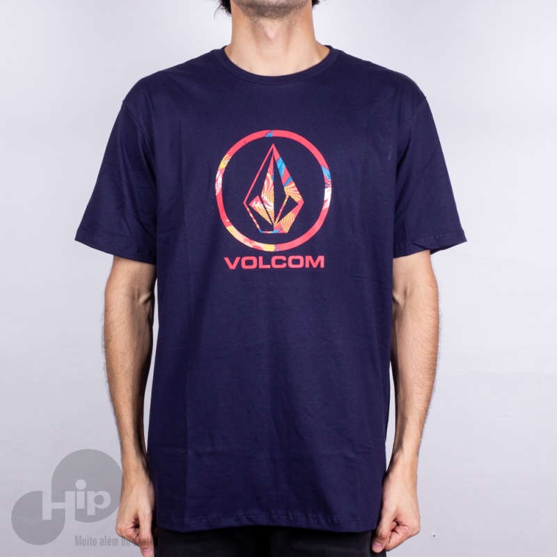 Camiseta Volcom Pattern Fill Azul Escuro