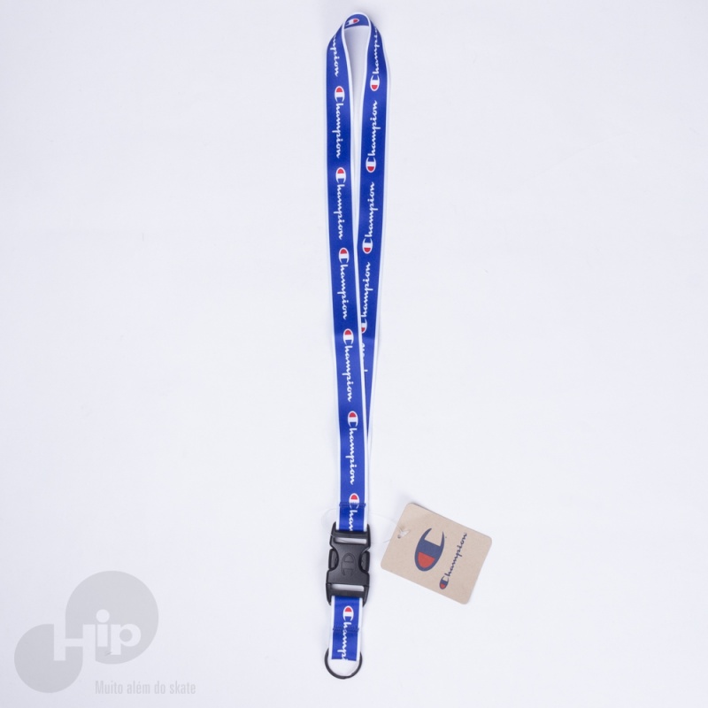 Chaveiro Champion Script Lanyard Azul Claro