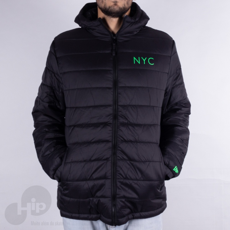 Jaqueta New Era Puffer Nyc Preta