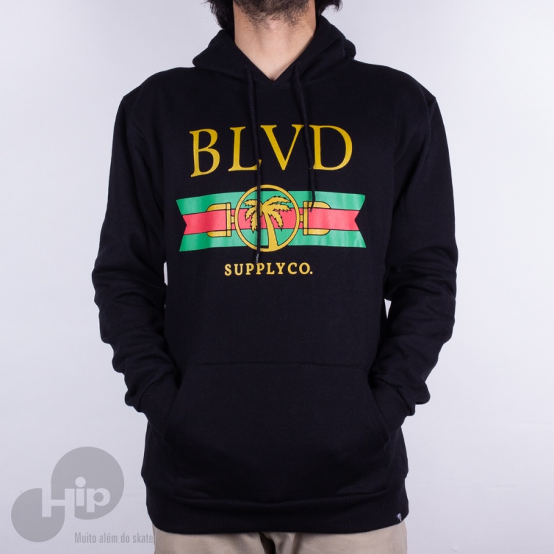 Moletom Blvd Emblem Preto