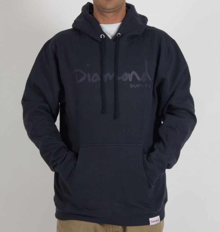Moletom Diamond Tonal Og Script Azul Marinho