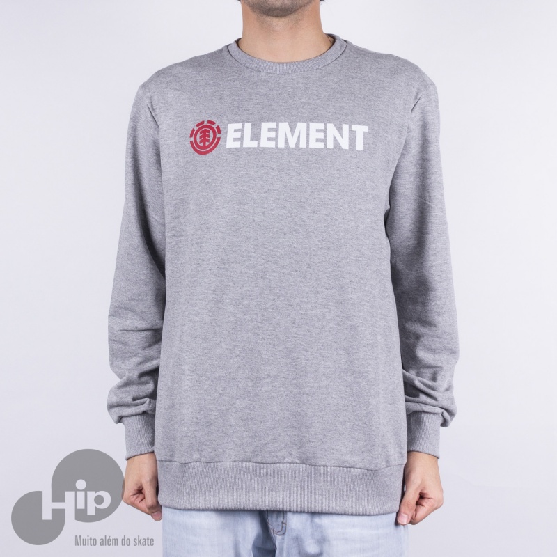 Moletom Element Essencial Cinza Claro
