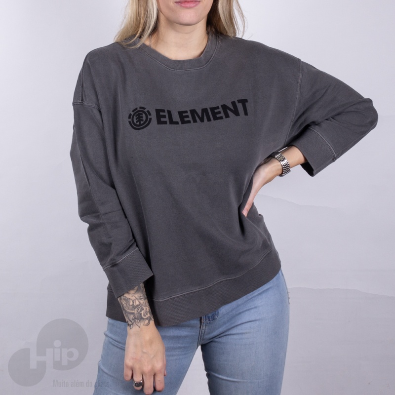 Moletom Element Logo Cinza Escuro