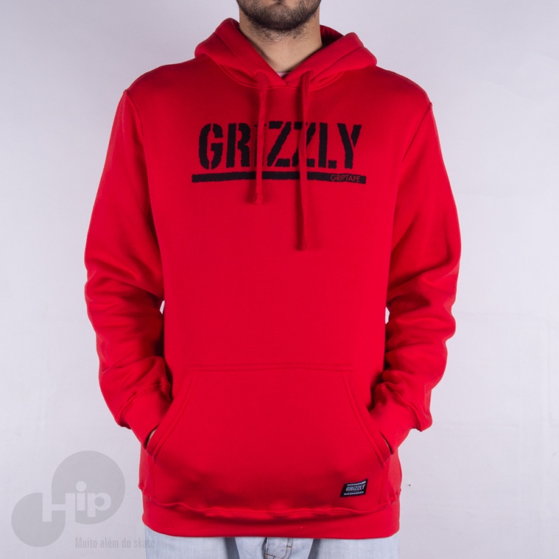 moletom grizzly vermelho