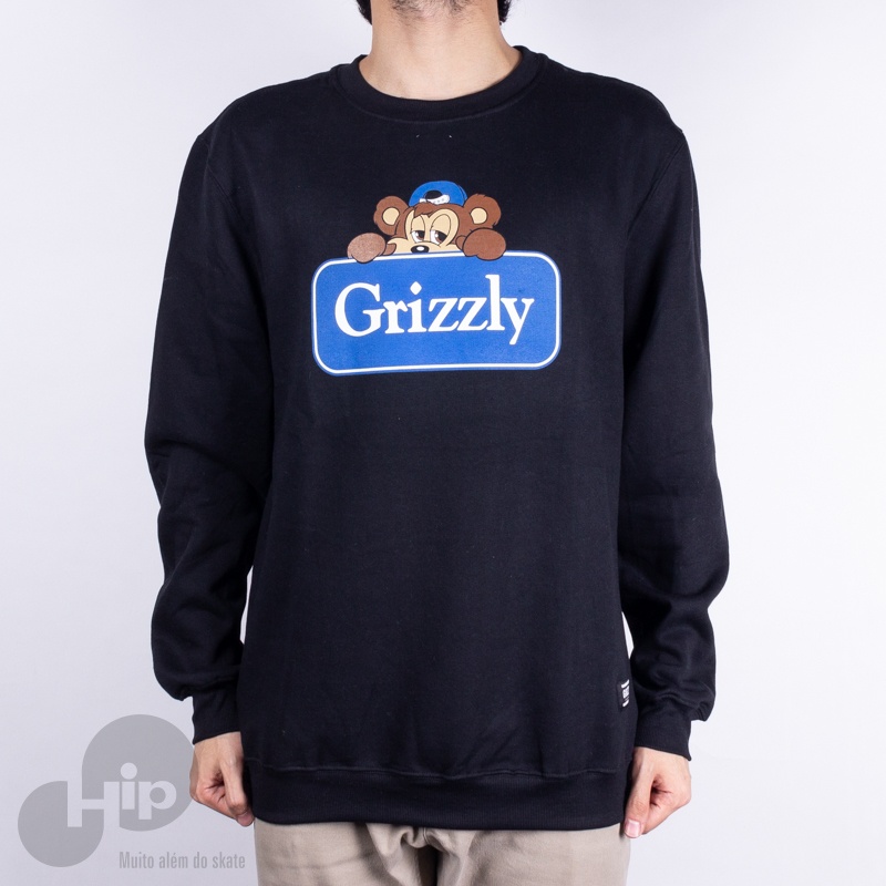 Moletom Grizzly Travel Bear Preto