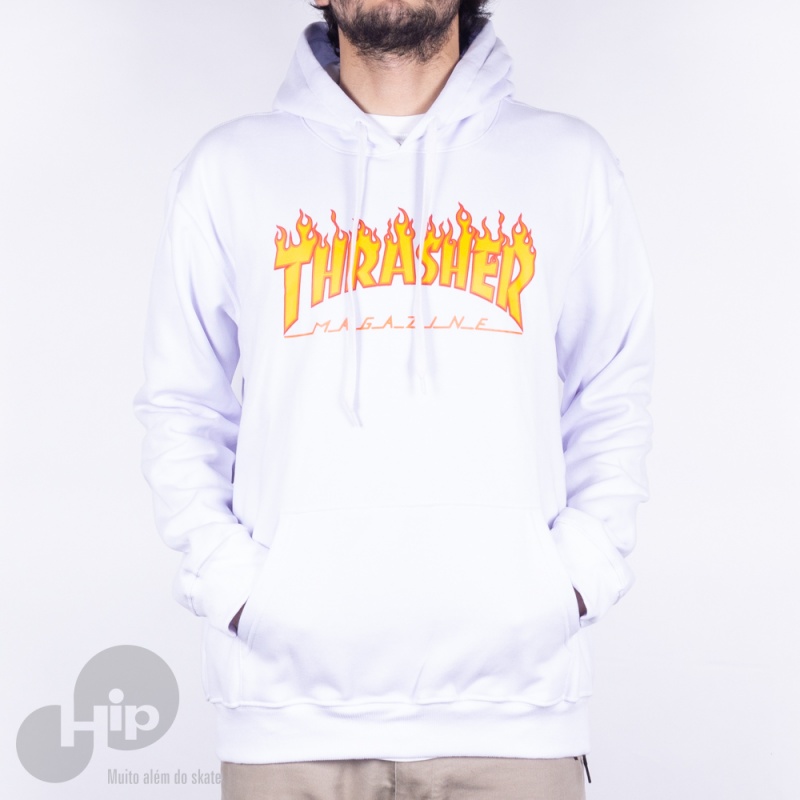 moletom thrasher flame preto