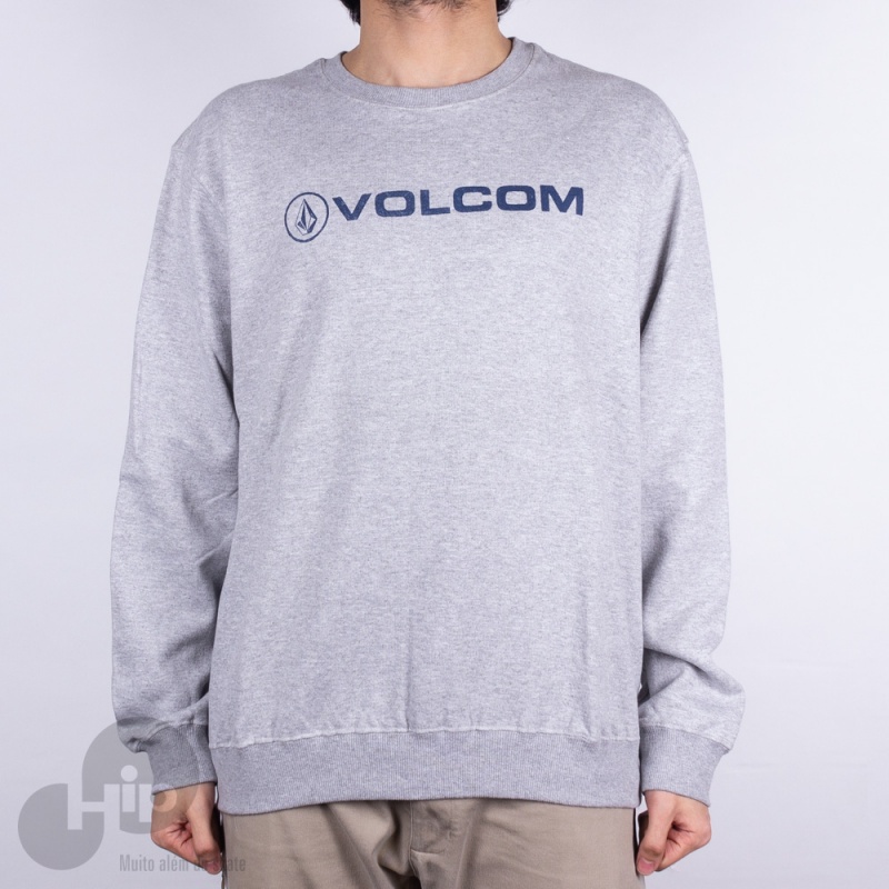 Moletom Volcom Solid Cinza Claro