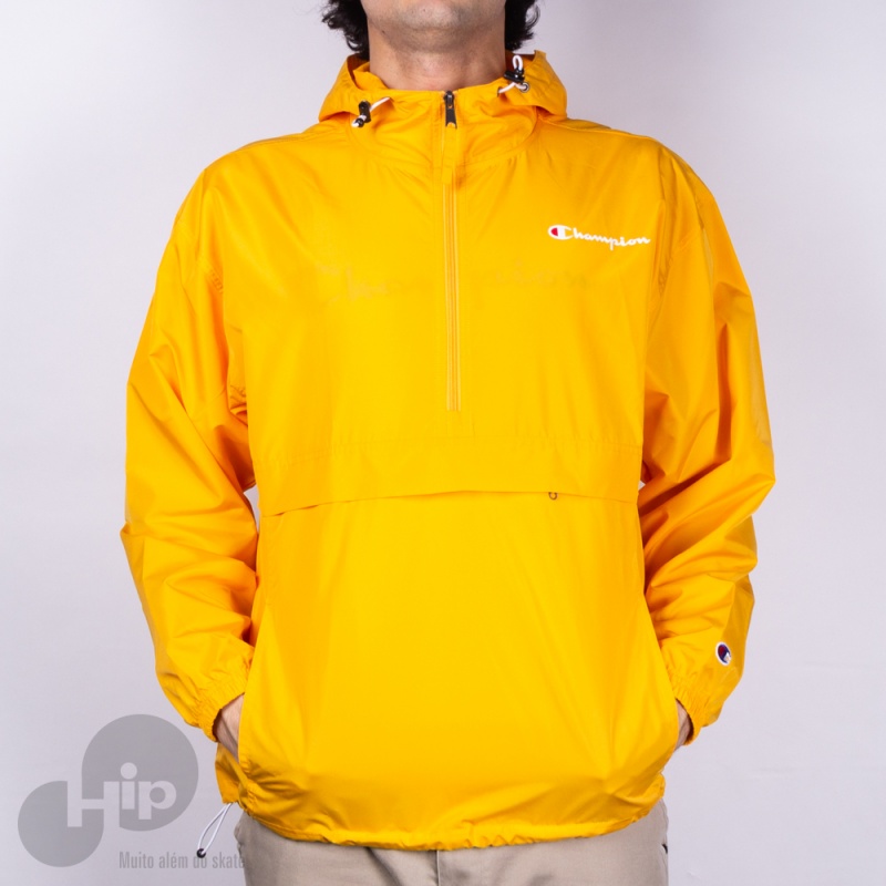 Quebra Vento Champion Anorak Packable Amarela