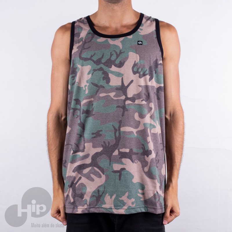 Regata Drop Dead Guerrilha Camuflado Verde