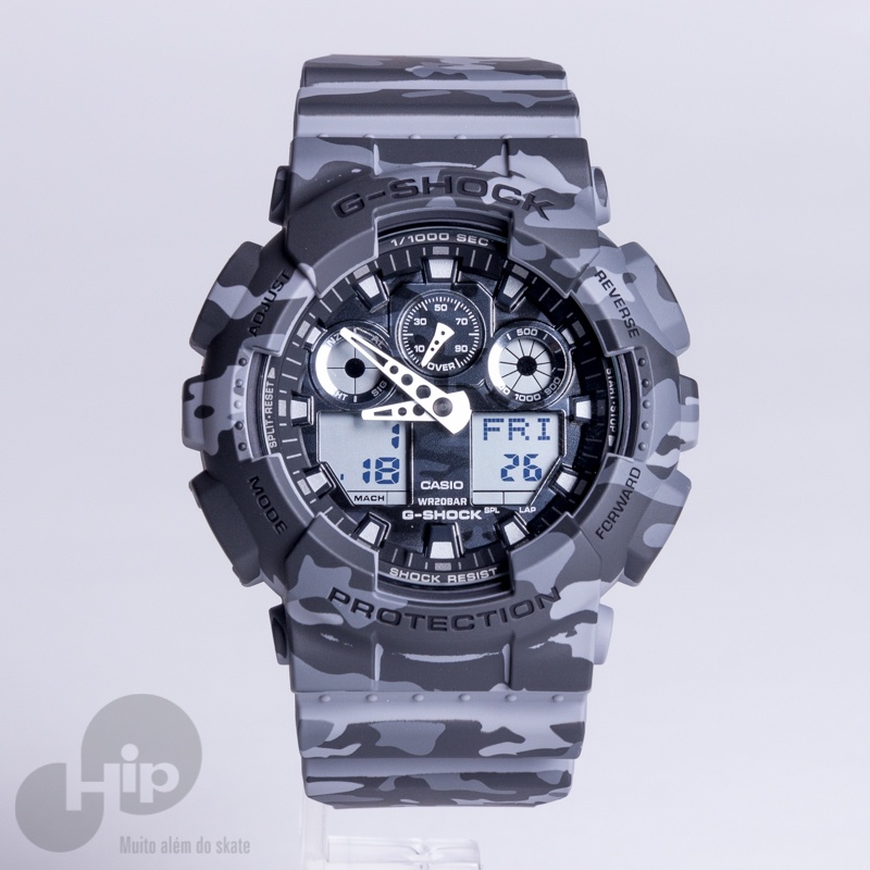 Relgio G-Shock Ga-100Cm-8Adr Camuflado Cinza