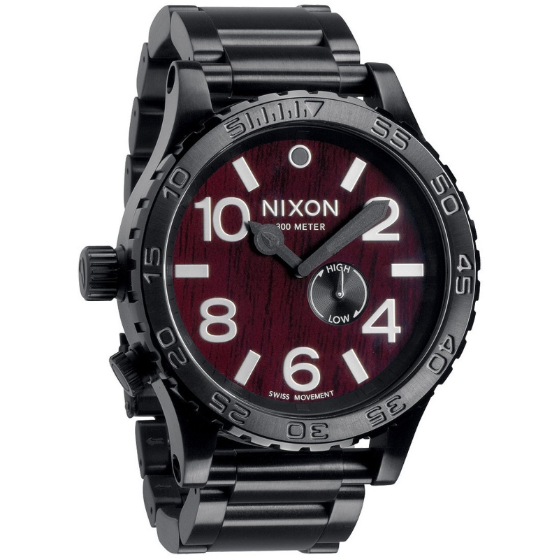 Relgio Nixon Preto Dark Wood
