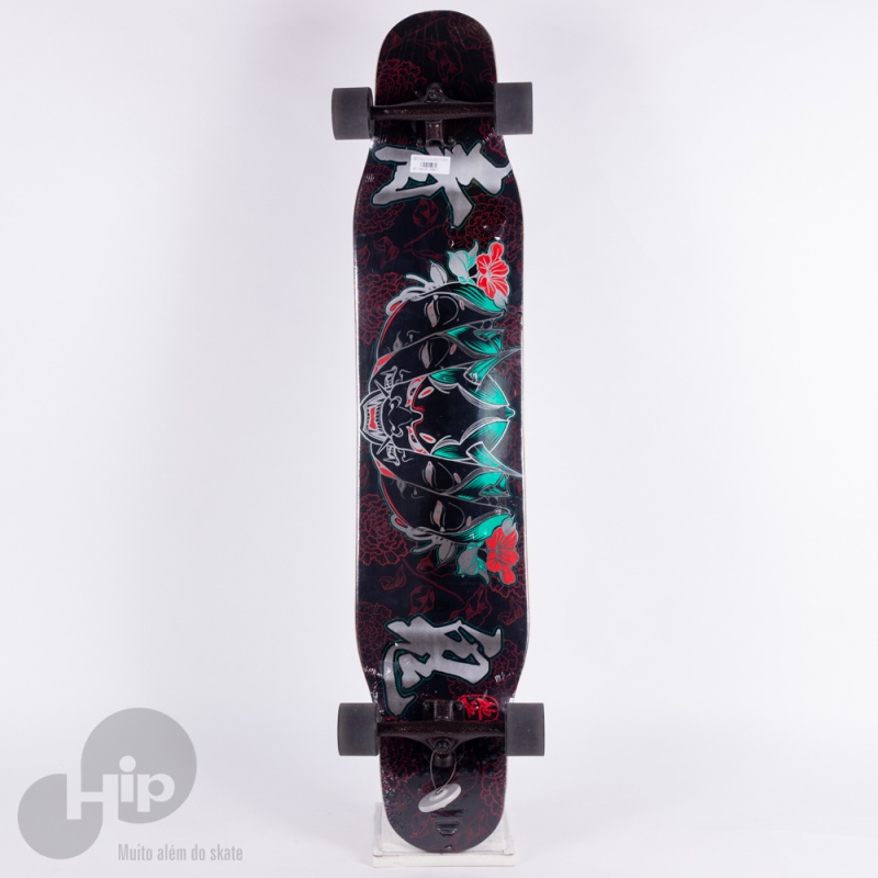 Skate Longboard Boundless Hannya Dark Preto