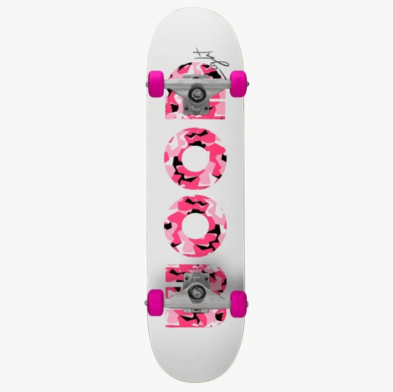 Skate Montado Wood Light Pink Iniciante