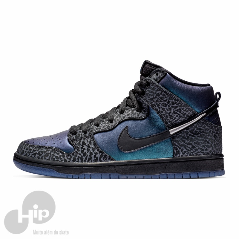 Tnis Nike SB Dunk High Black Hornet Preto