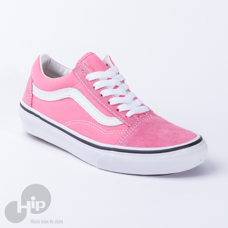 tenis vans branco e rosa