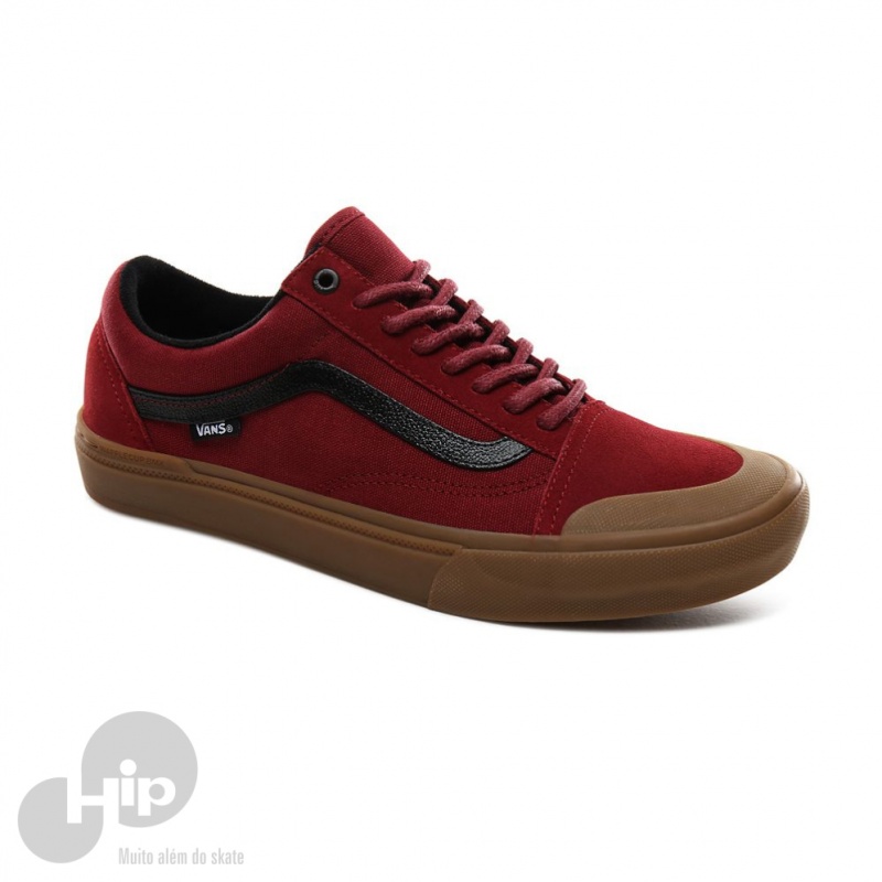 vans old skool vermelho escuro