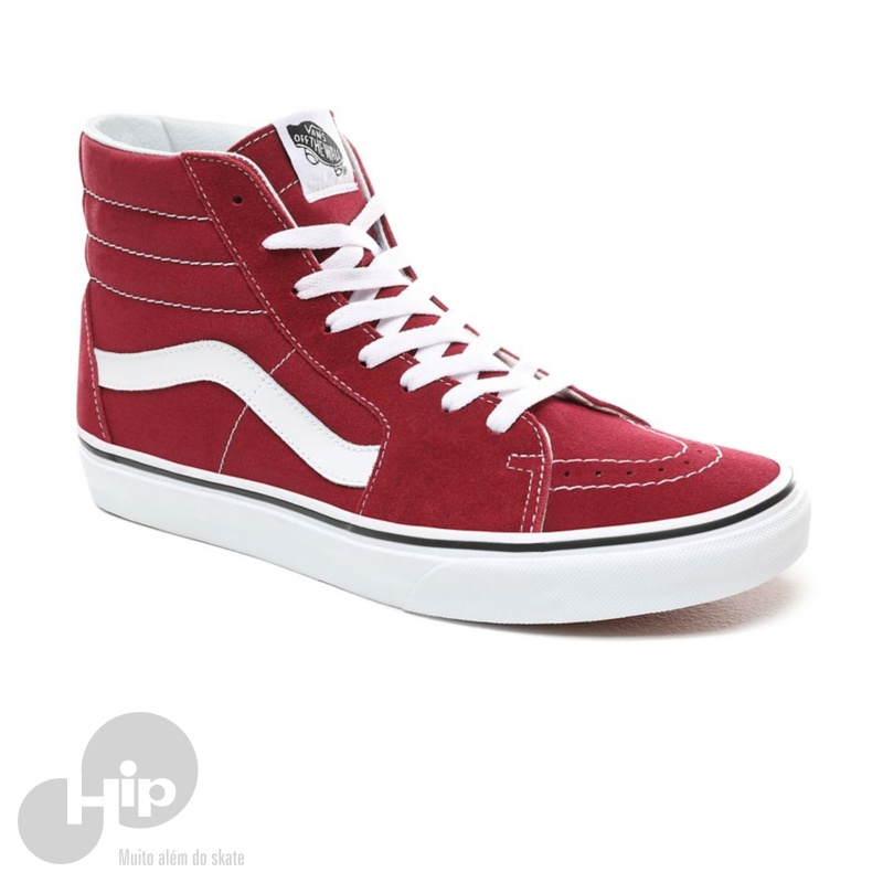 vans old skool cano alto vermelho