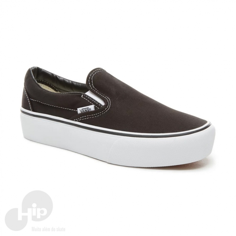 Tnis Vans Slip-On Plataforma Preto