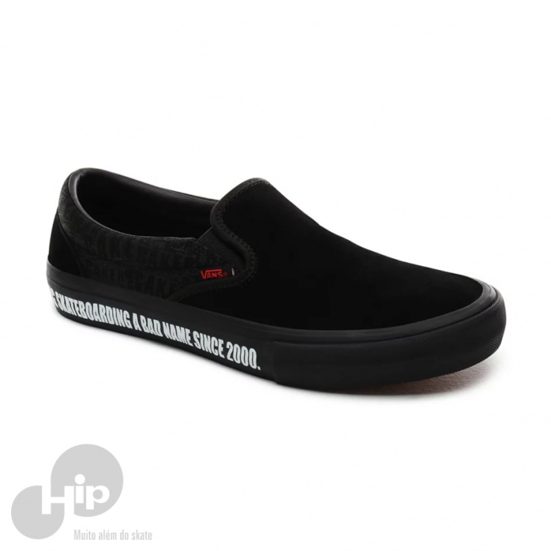 Tênis de Skate Slip On Preto