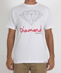 Camiseta Diamond Sign Logo Branca