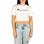 Blusa Champion Cropped Script Logo Branco