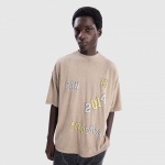 Camiseta Baw Oversized 2014 Graduate Bege