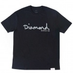 Camiseta Diamond Og Script Cinza e Preto