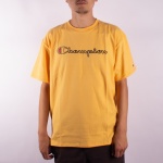 Camiseta Champion Script Logo Contour Amarelo