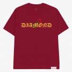 Camiseta Diamond Oe Script Rose Vermelho