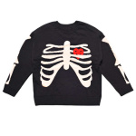 Malha Orange Esqueleto Preto