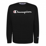 Moletom Masc Champion Script Logo Print Preto