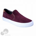 Tnis Mary Jane Slip On Suede Vinho mj-4169