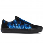 Tnis Vans Skate Old Skool Blue Flames Preto
