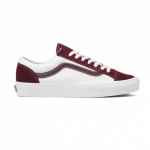 Tnis Vans Style 36 Branco e Vinho