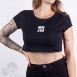 Blusa Riu Kiu Cropped Preta