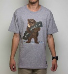 Camiseta  Grizzly Loves Cali Cinza