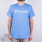 Camiseta Champion Logo Manuscrito Azul Claro
