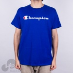 Camiseta Champion Logo Manuscrito Azul Royal