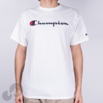Camiseta Champion Logo Manuscrito Branca
